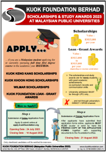 Kuok Foundation Scholarship Application Form Online - Pendidikan Malaysia